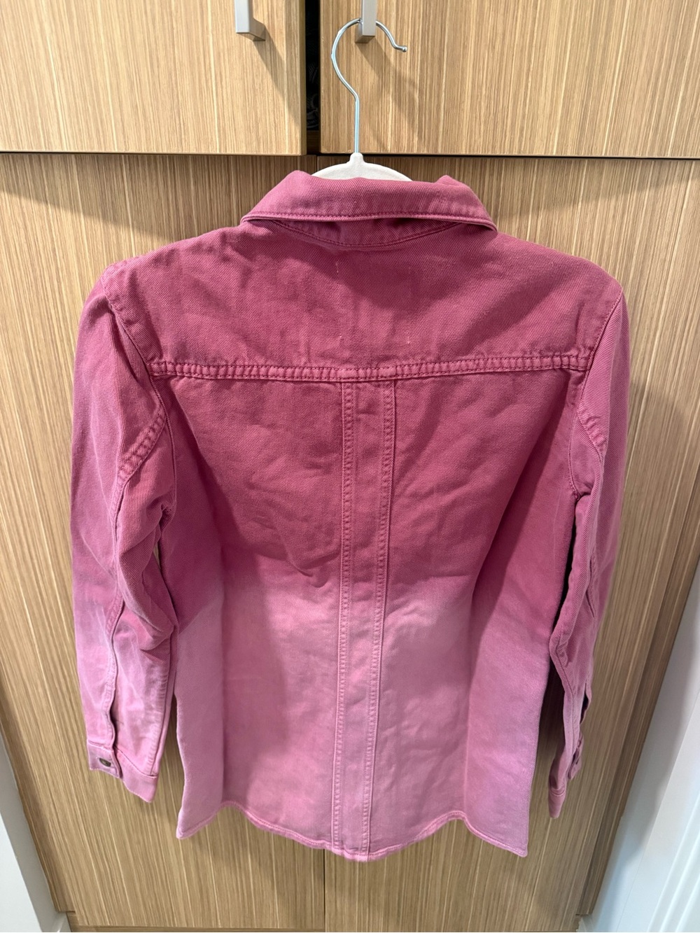 Sezane Pink Ombre Button-Front Jean Jacket - Picture 4 of 4